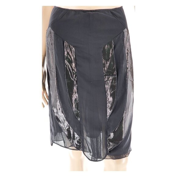 GUERRIERO NWT Shiny Ruffles Pencil Skirt - Picture 4 of 9